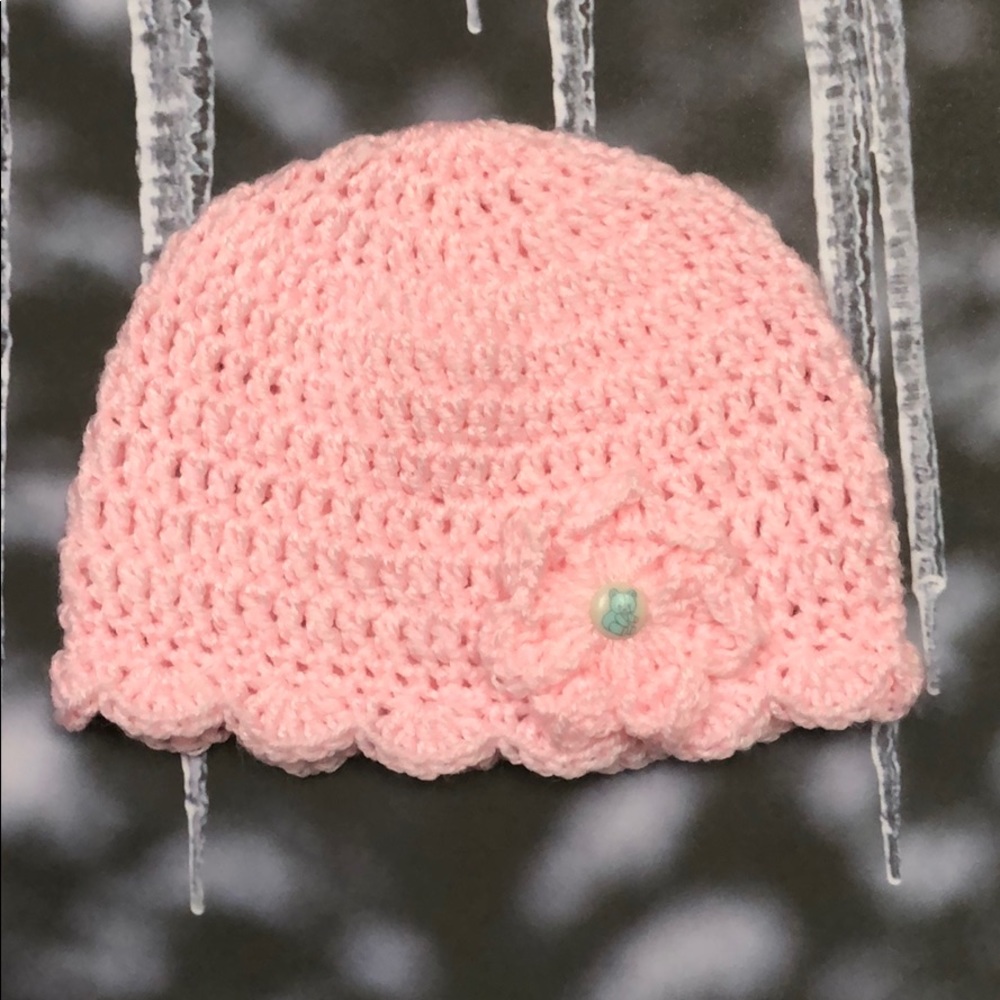 🍭🍼Pink baby winter beanie hat 🍼🍭